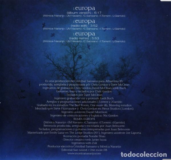 CDs de m&uacute;sica: M&Oacute;NICA NARANJO - EUROPA - CD - Foto 2
