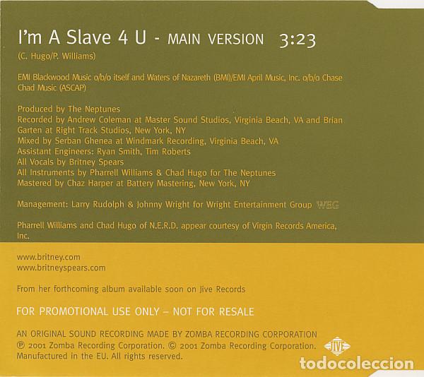 CDs de m&uacute;sica: BRITNEY SPEARS - IM A SLAVE 4 U - CD - Foto 2