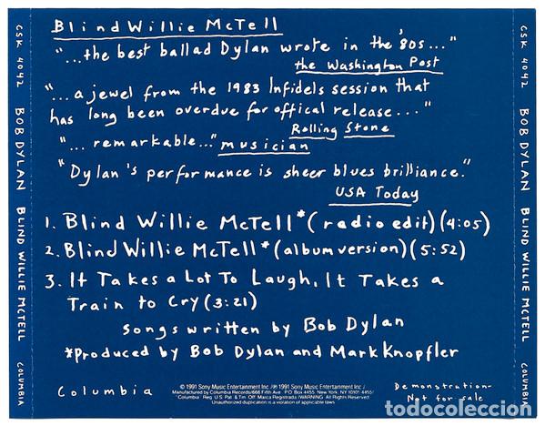 CDs de m&uacute;sica: BOB DYLAN - BLIND WILLIE MCTELL - CD - Foto 2