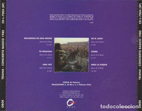 CDs de m&uacute;sica: TRIANA - CONCIERTO B&Aacute;SICO 1980 - CD - Foto 2
