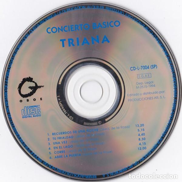 CDs de m&uacute;sica: TRIANA - CONCIERTO B&Aacute;SICO 1980 - CD - Foto 3
