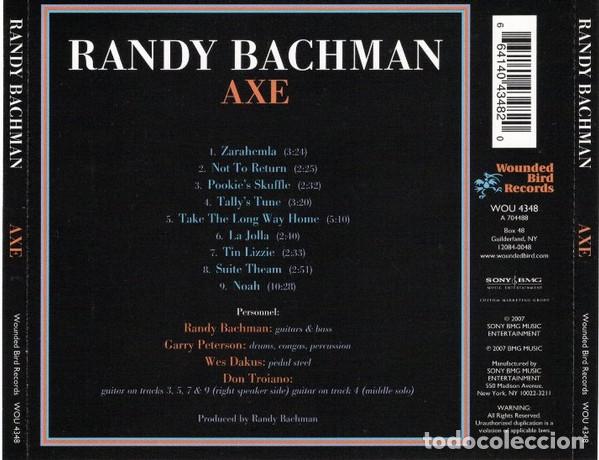CDs de m&uacute;sica: RANDY BACHMAN - AXE - CD - Foto 2