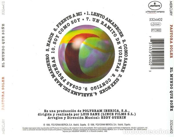 CDs de m&uacute;sica: PASTORA SOLER - EL MUNDO QUE SO&Ntilde;E - CD - Foto 2