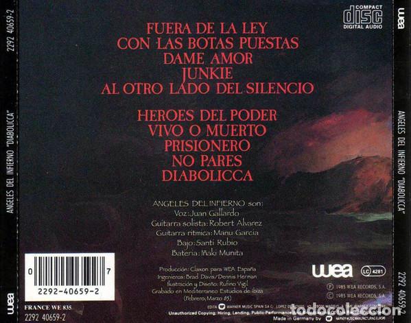 CDs de m&uacute;sica: ANGELES DEL INFIERNO - DIABOLICCA - CD - Foto 3