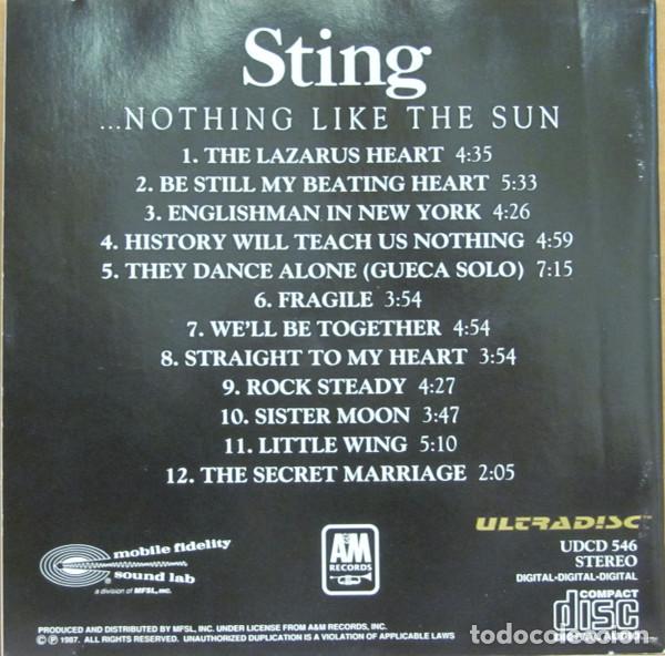 CDs de m&uacute;sica: STING - ...NOTHING LIKE THE SUN - CD - Foto 4