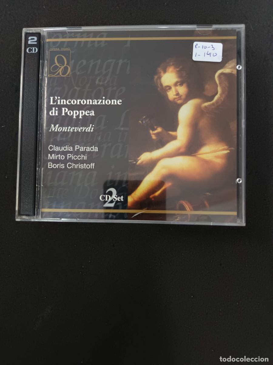 CDs de m&uacute;sica: 2 CD. MONTEVERDI: L'INCORONAZIONE DI POPPEA.- DIR: CARLO FRANCI. INT&Eacute;RP: BORIS CHRISTOFF, CLAUDIA PA