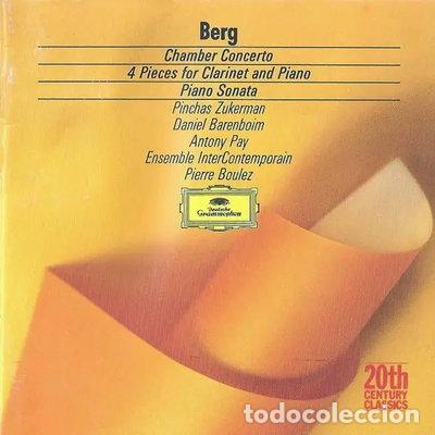 CDs de m&uacute;sica: Berg: Chamber Concerto; 4 Pieces for Clarinet and Piano; Piano Sonata- 0028942323728