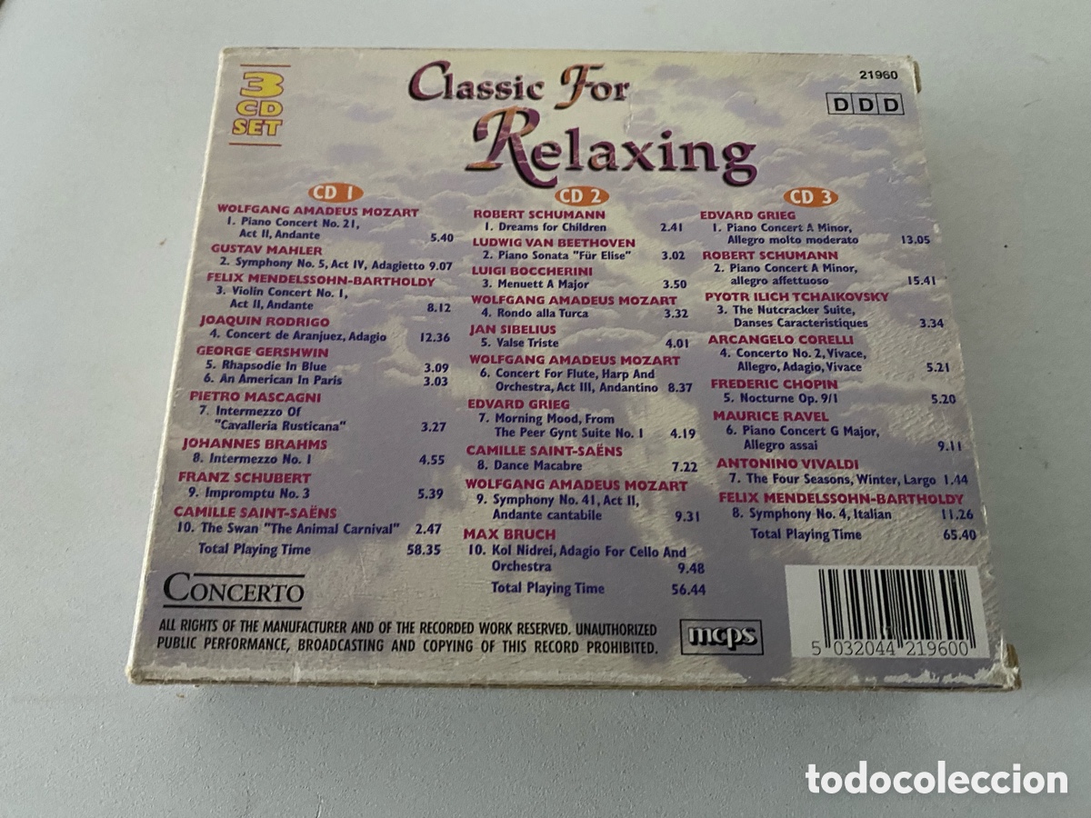 CDs de m&uacute;sica: Classic For Relaxing 3 Cd - Foto 4