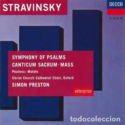 CDs de m&uacute;sica: Stravinsky: Symphony of Psalms / Poulenc: Motets- 0028943034623