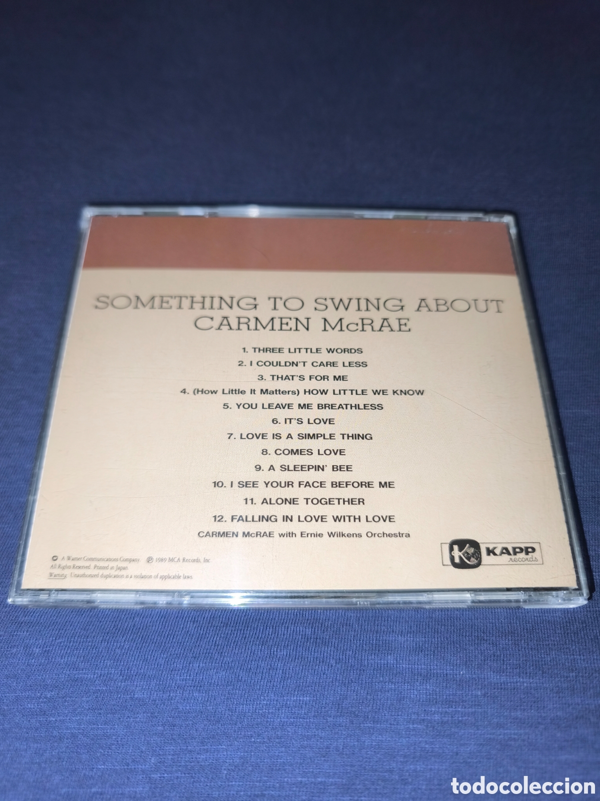 CDs de m&uacute;sica: Carmen McRae Something to swing about - Foto 2