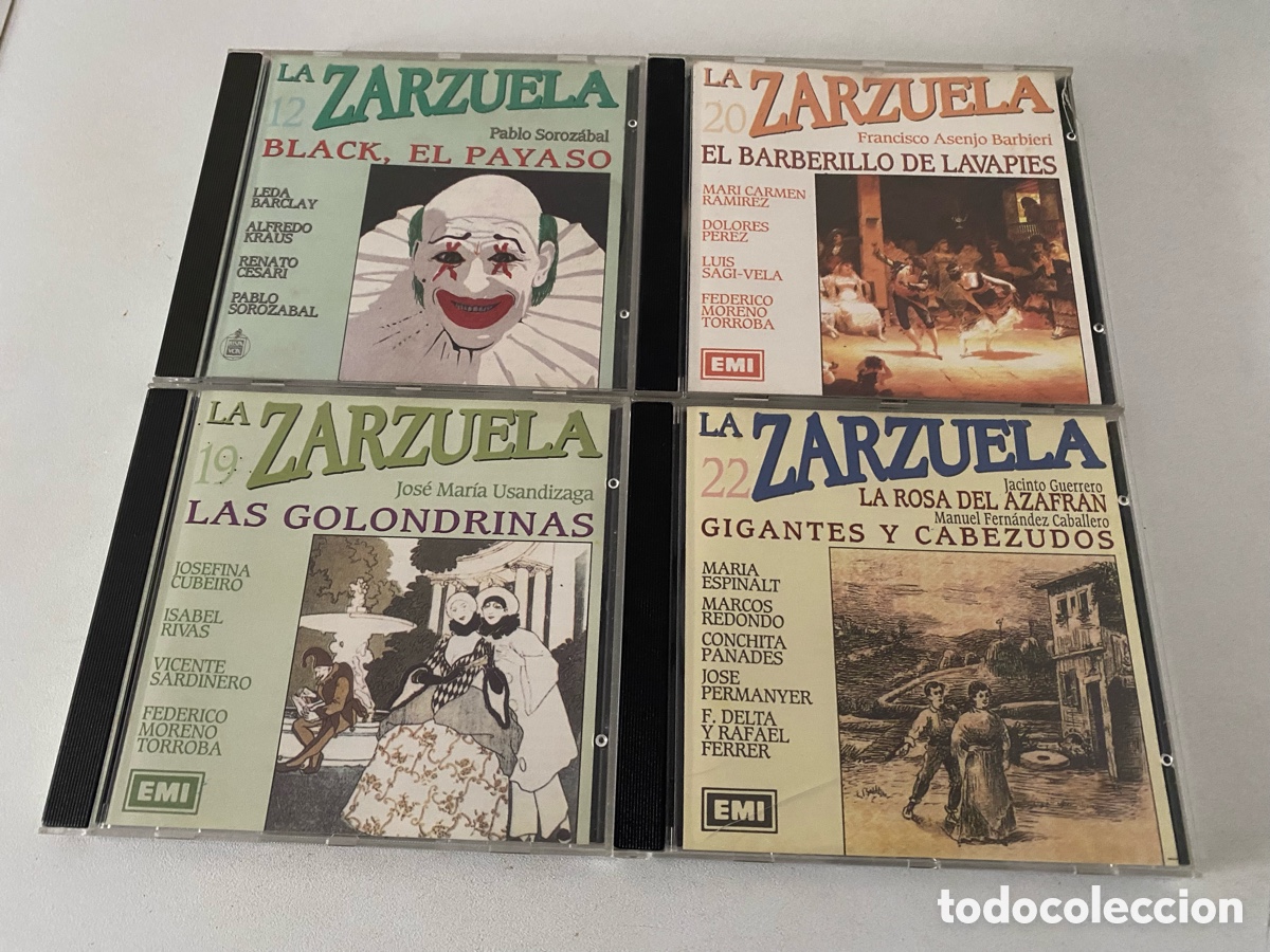 CDs de m&uacute;sica: 4 Cds La Zarzuela N 12,19,20 y 22