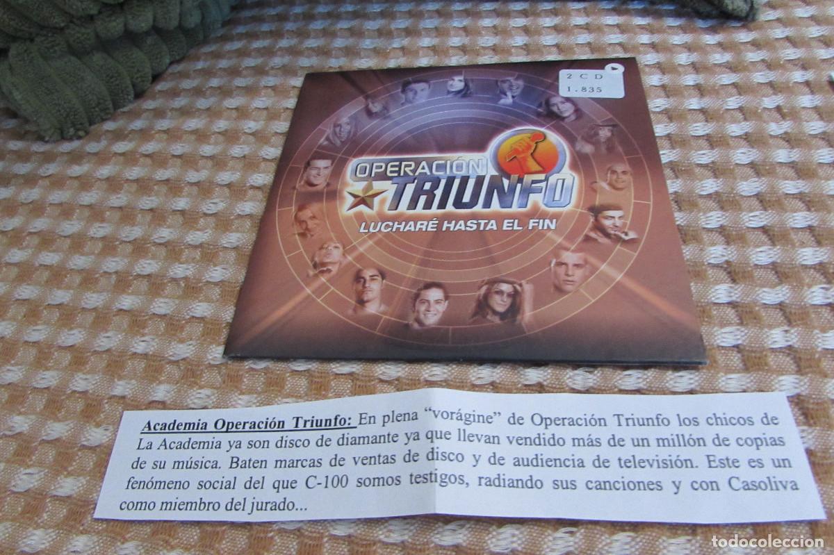 CDs de m&uacute;sica: OPERACION TRIUNFO / LUCHARE HASTA EL FIN / CD PROMO CADENA 100
