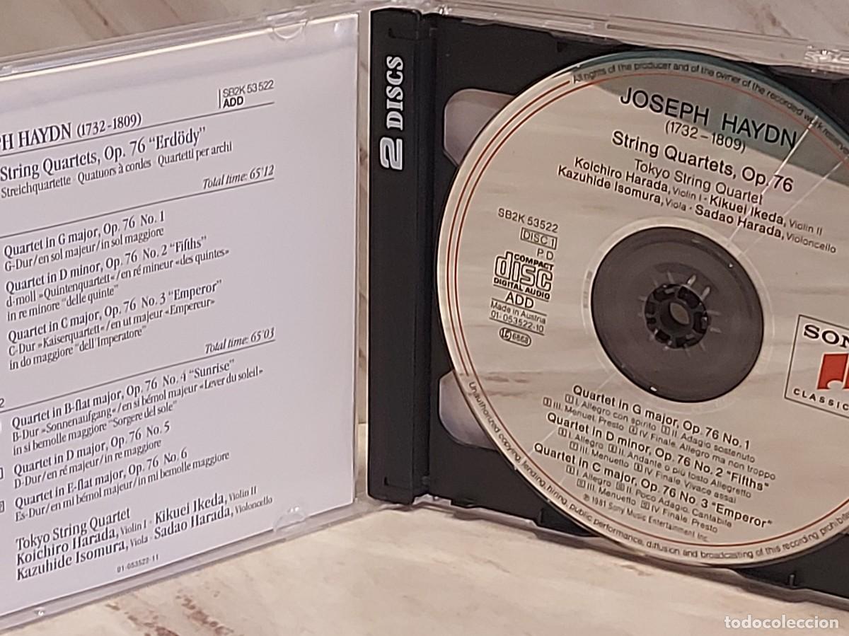 CDs de m&uacute;sica: HAYDN | STRING QUARTETS OP. 76 | TOKYO STRING QUARTET | 2 CD | SONY CLASSICAL 1994 - Foto 2