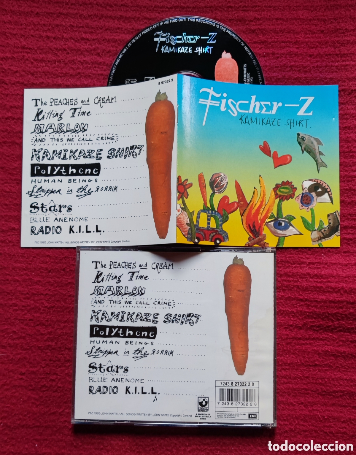 CDs de m&uacute;sica: FISCHER Z: Kamikaze Shirt. Cd Edici&oacute;n Original 1993 EMI Harvest Germany. Muy raro en Cd.