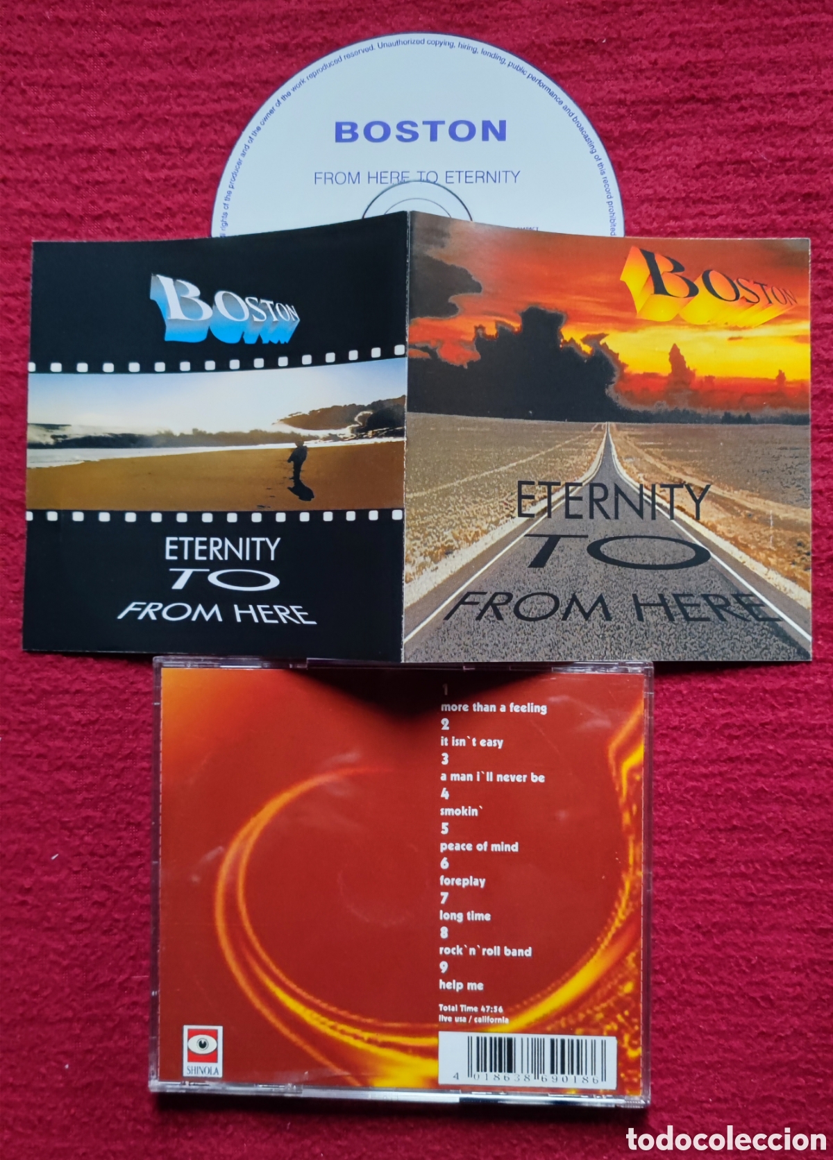 CDs de m&uacute;sica: BOSTON: Eternity To From Here. Cd Recorded Live in California, USA. No Oficial. Rareza.