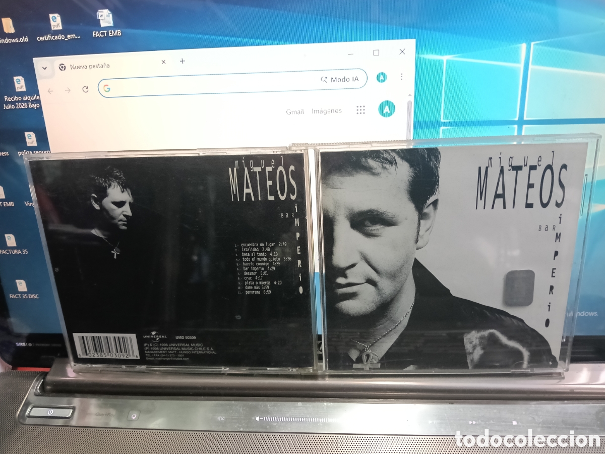 CDs de m&uacute;sica: Miguel Mateos cd bar imperio chile 1998