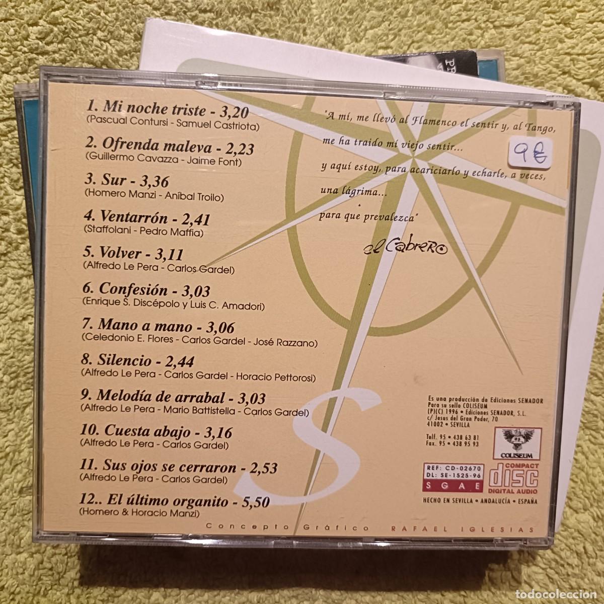 CDs de m&uacute;sica: El Cabrero & Tango al Sur - Sin Remache - CD. - Foto 2
