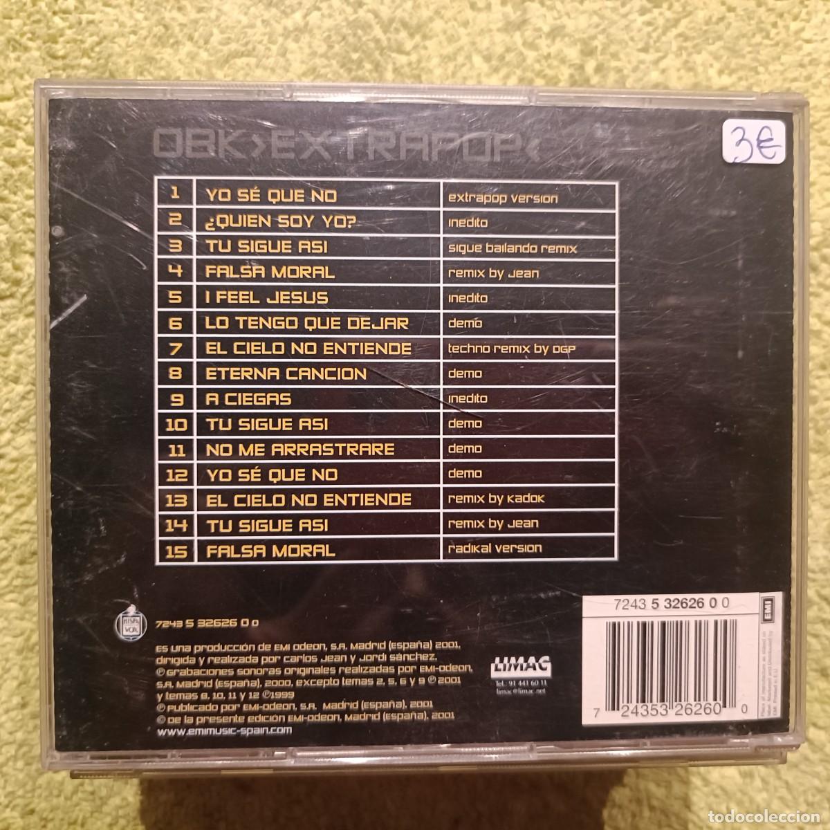 CDs de m&uacute;sica: OBK - Extrapop - CD. + DVD. - Foto 2