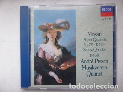 CDs de m&uacute;sica: Mozart: Piano Quartets (K478, K493) / String Quartet (K458)- 0028942553828