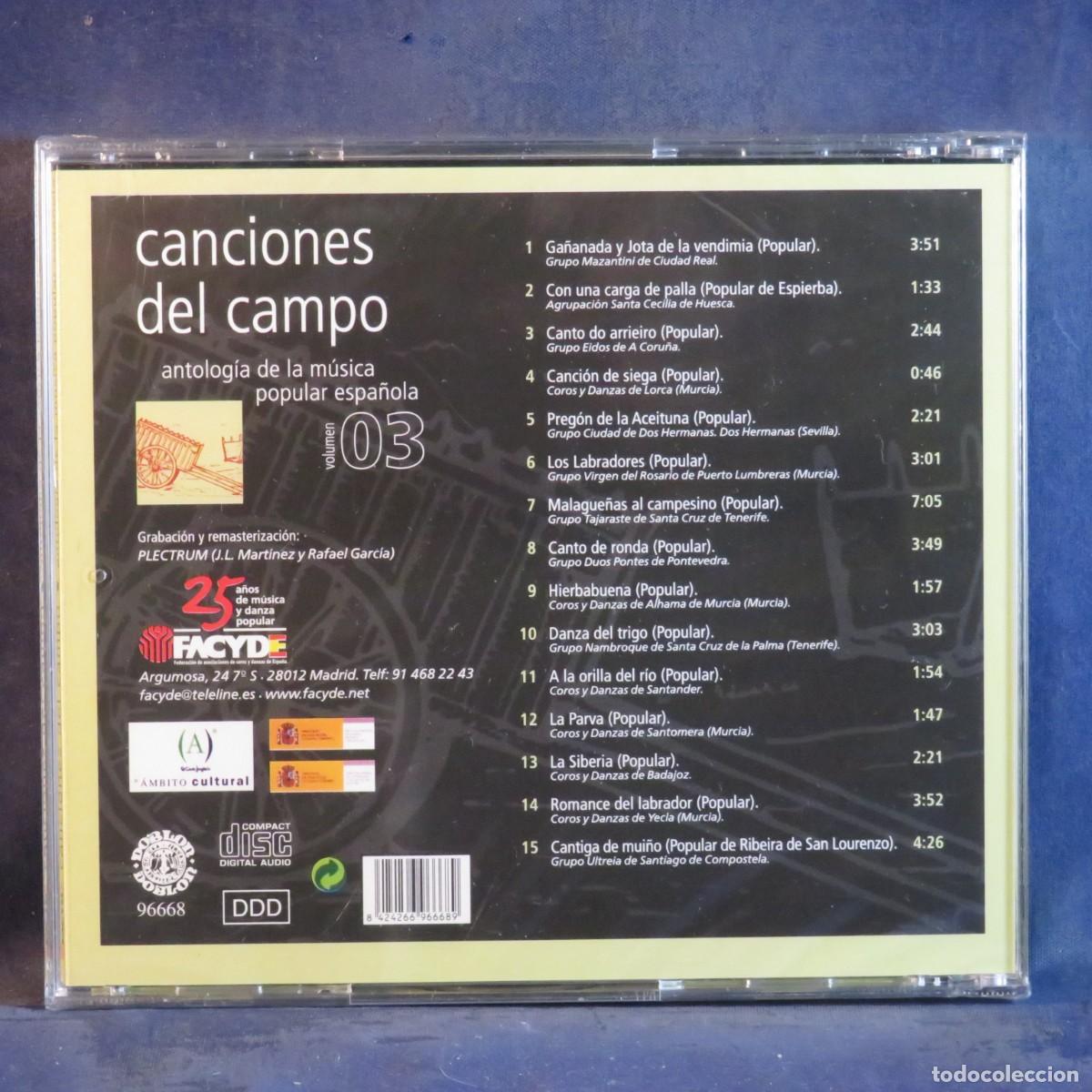 CDs de m&uacute;sica: VARIOS - CANCIONES DEL CAMPO - CD - Foto 2