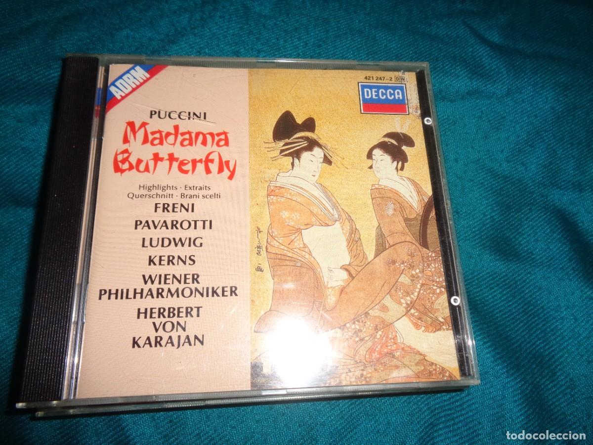 CDs de m&uacute;sica: PUCCINI. MADAMA BUTTERFLY. PAVAROTTI. VON KARAJAN. CD (#)
