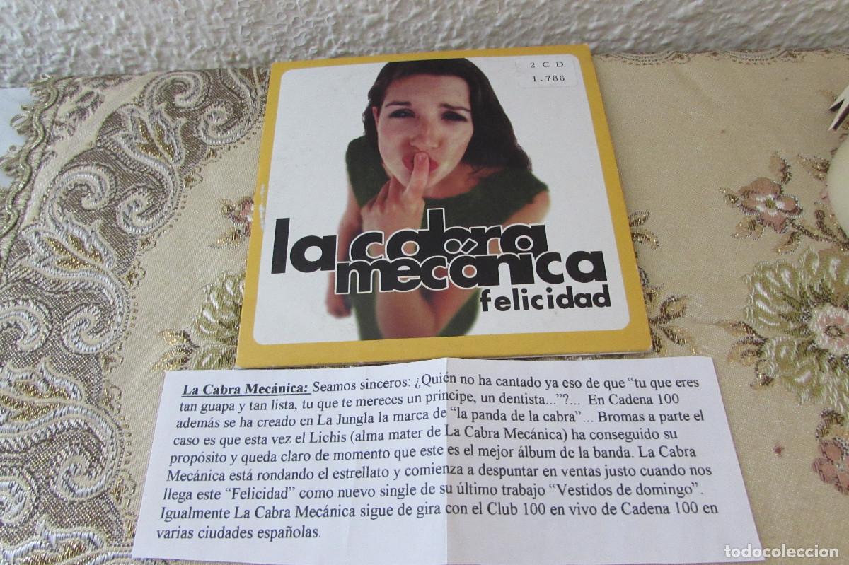 CDs de m&uacute;sica: LA CABRA MECANICA FELICIDAD PROMO CD SINGLE CADENA 100