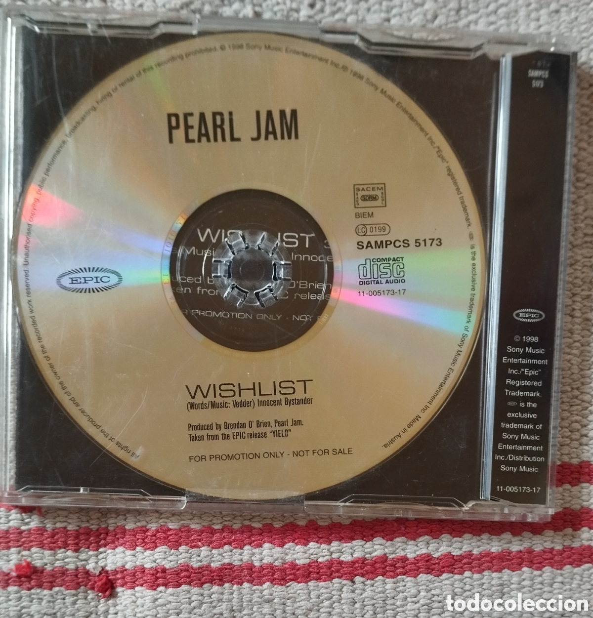 CDs de m&uacute;sica: Pearl Jam - wishlist - CD single - Foto 2