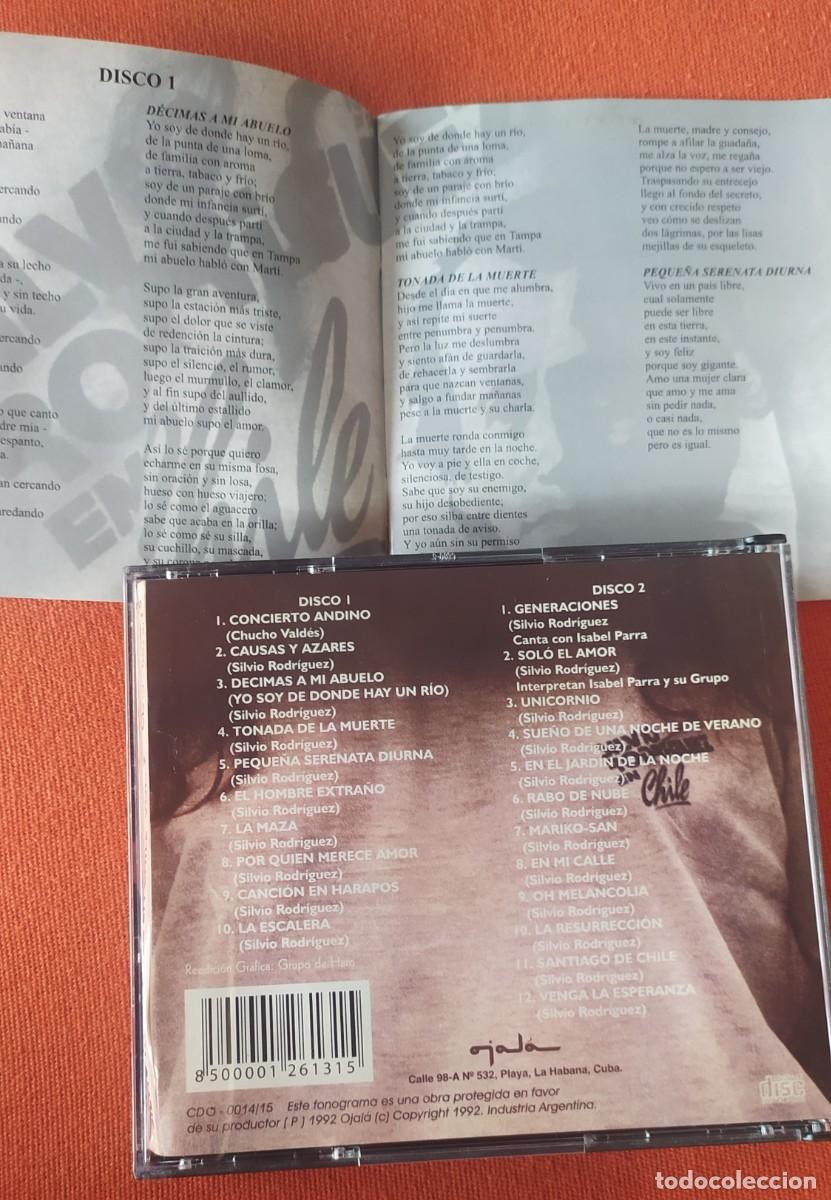CDs de m&uacute;sica: CD Silvio Rodriguez en Chile (doble CD) - Foto 3