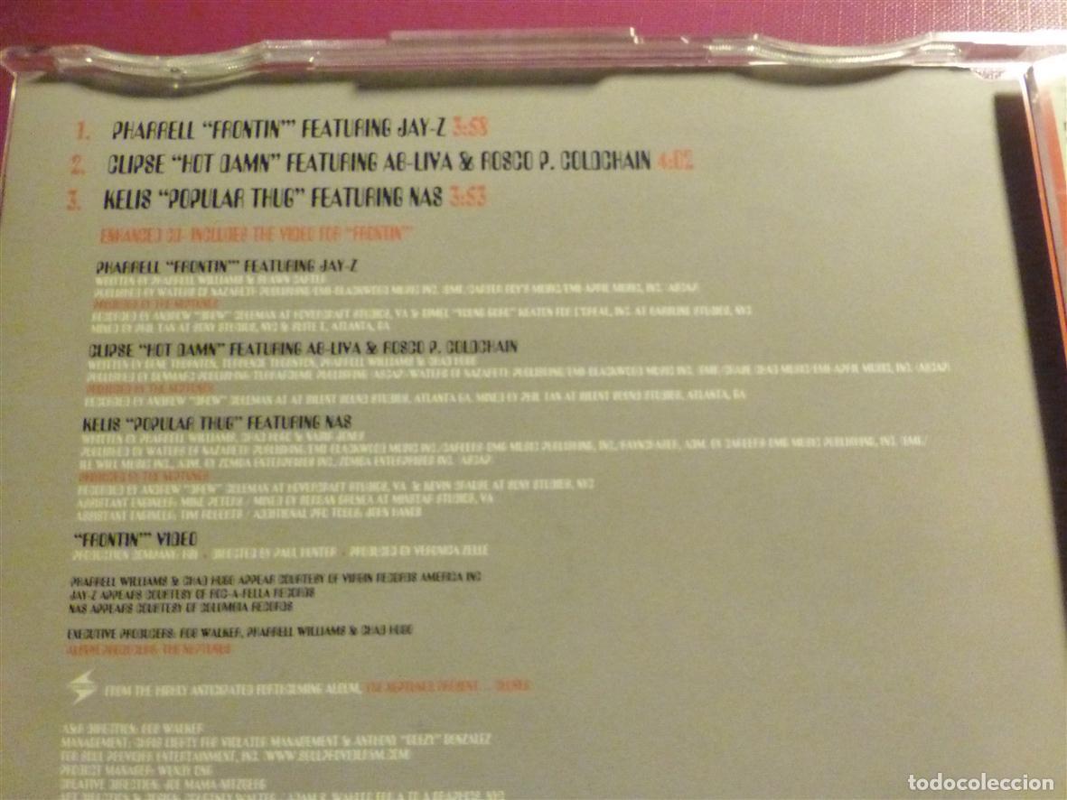 CDs de m&uacute;sica: CD Compact Disc - Pharrell Williams - Frontin&acute;Featuring Jay-Z - Arista 2003 - Foto 3
