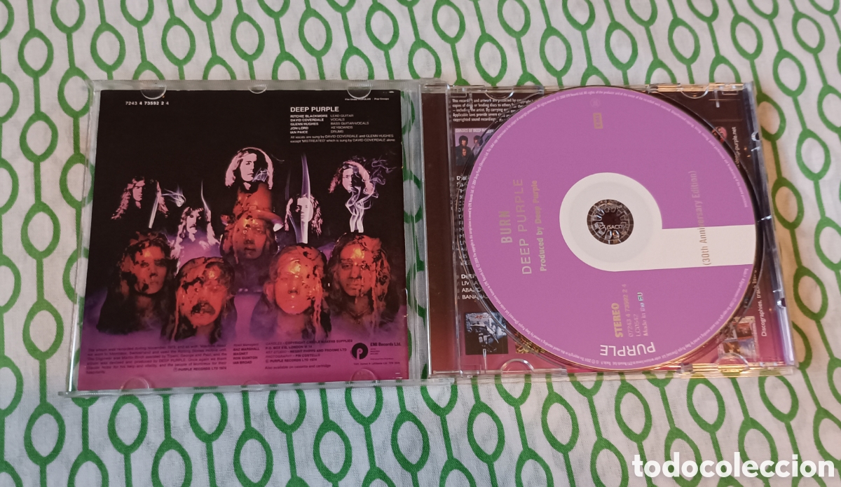 CDs de m&uacute;sica: Sin usar ⭐ CD Deep Purple &ndash; &aacute;lbum &laquo;Burn&raquo;. Edici&oacute;n Europea - 30 Aniversario &copy; 2004. Con bonus tracks.