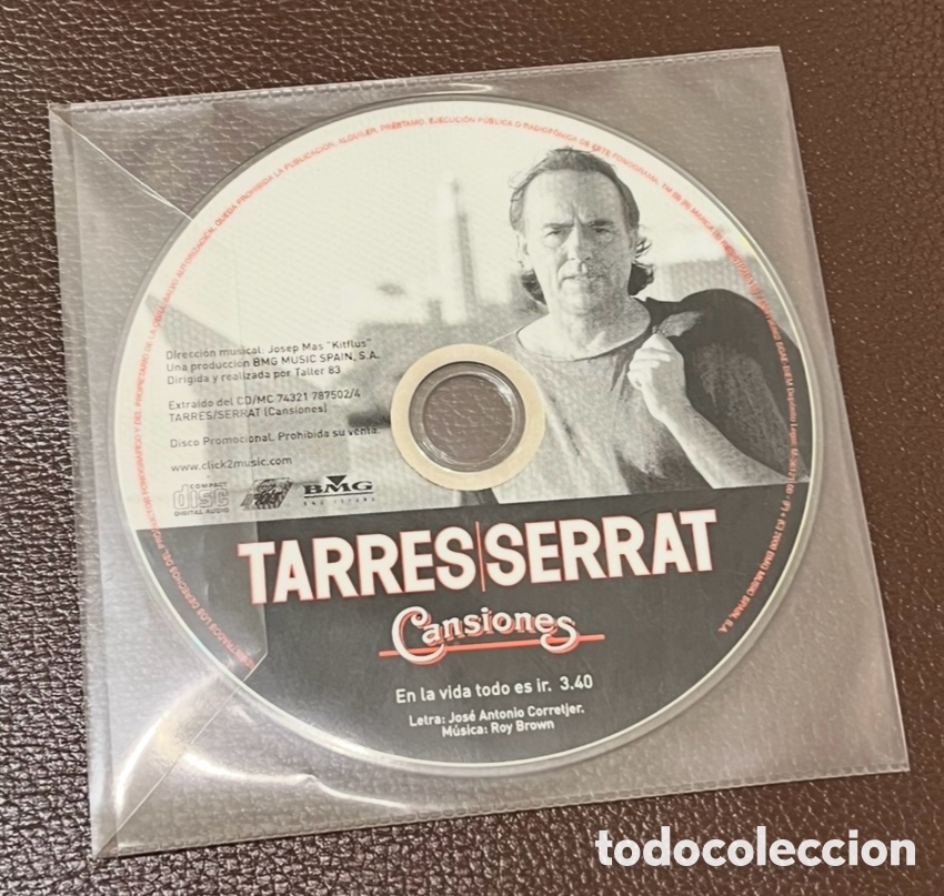 CDs de m&uacute;sica: CD Promocional. Joan Manuel Serrat. &ldquo;Cansiones&rdquo;. BMG Music. 2000.