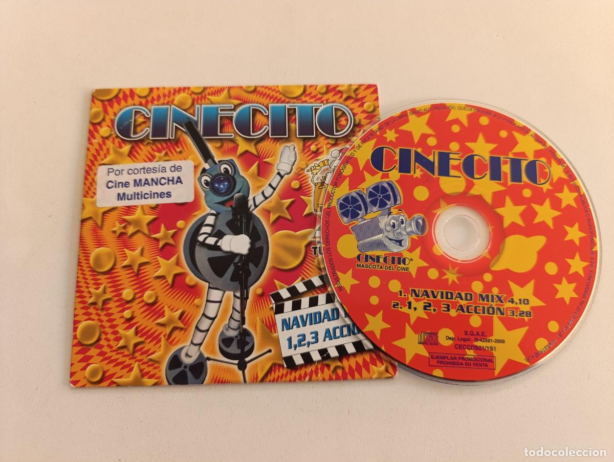CDs de m&uacute;sica: CINECITO 'Navidad Mix / 1, 2, 3 Acci&oacute;n' CD Single promo 2000 David Santisteban Roberto Gil Amancio J