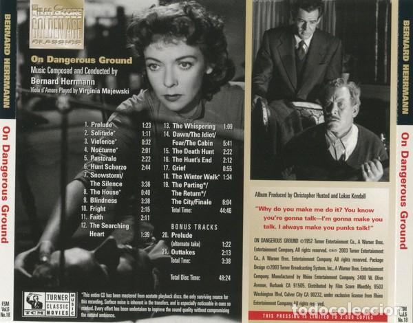 CDs de m&uacute;sica: Bernard Herrmann &lrm;&ndash; On Dangerous Ground - Foto 2
