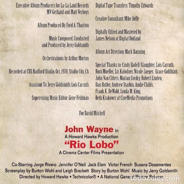 CDs de m&uacute;sica: Jerry Goldsmith &lrm;&ndash; &rdquo;Rio Lobo&rdquo; - Foto 2