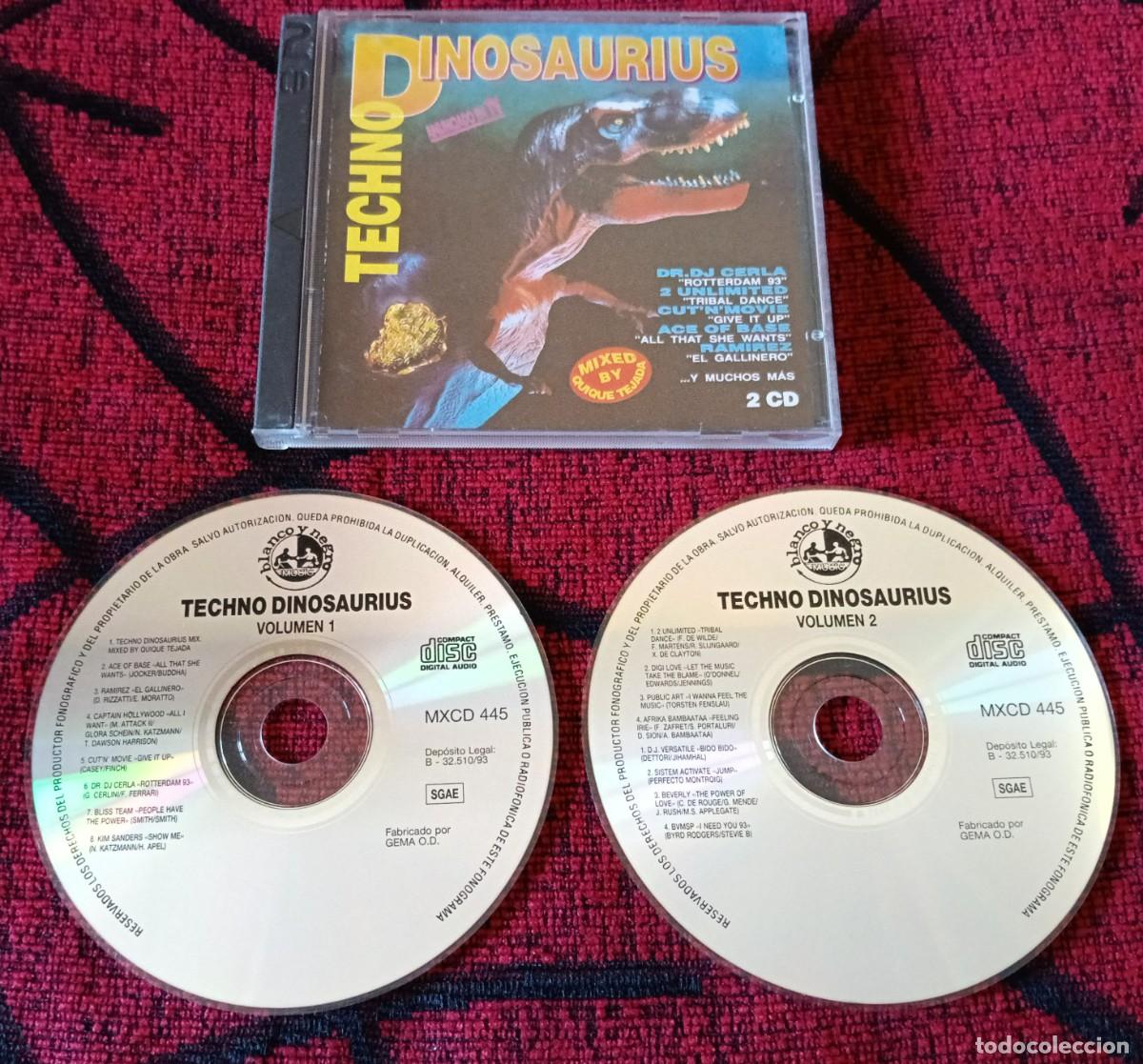 CDs de m&uacute;sica: TECHNO DINOSAURIUS 1993 CD DOBLE 2 UNLIMITED Captain Hollywood B.V.S.M.P. DJ Versatile