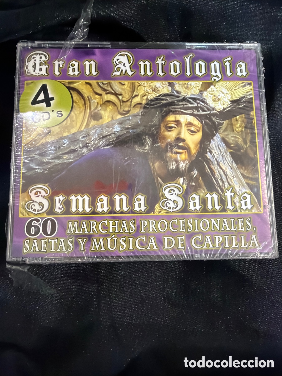 CDs de m&uacute;sica: GRAN ANTOLOGIA DE LA SEMANA SANTA - 60 MARCHAS PROCESIONALES SAETAS Y MUSICA DE CAPILLA 4 CD'S