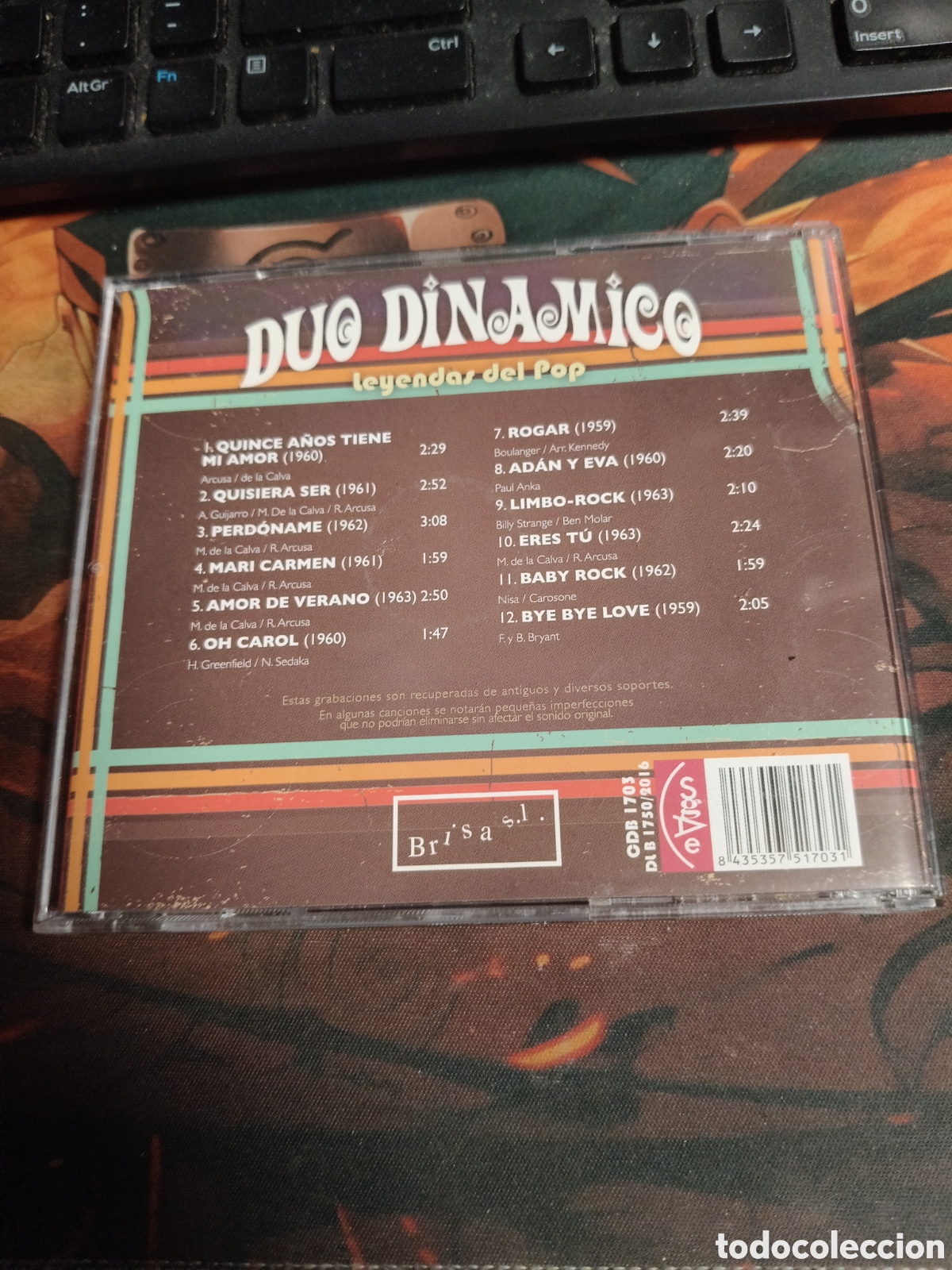 CDs de m&uacute;sica: Duo din&aacute;mico leyendas del pop - Cd - Foto 3