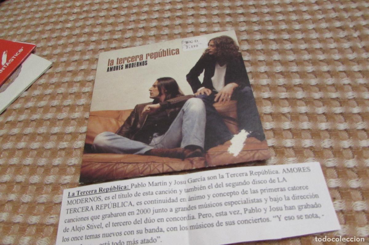 CDs de m&uacute;sica: La Tercera Rep&uacute;blica &ndash; Amores Modernos CD SINGLE CADENA 100