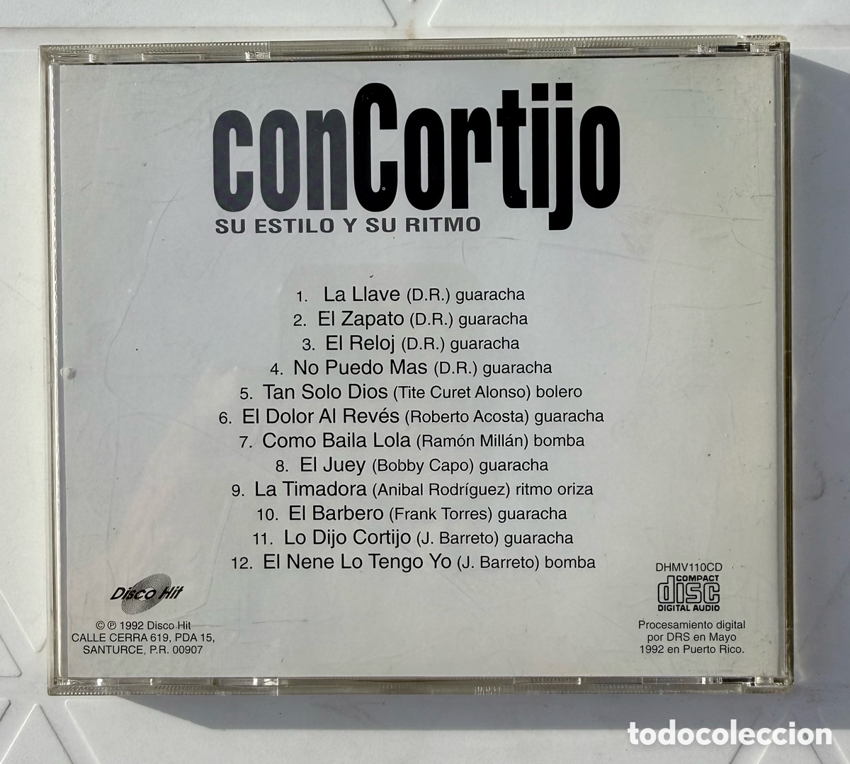 CDs de m&uacute;sica: Con Cortijo - Su Estilo y Su Ritmo - Foto 2