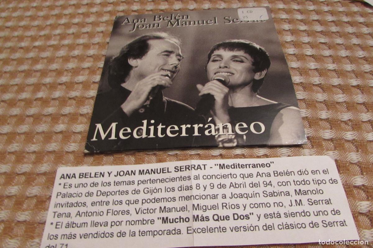 CDs de m&uacute;sica: ANA BEL&Eacute;N Y JOAN MANUEL SERRAT / Mediterr&aacute;neo - Contaminame (CD Single CADENA 100)