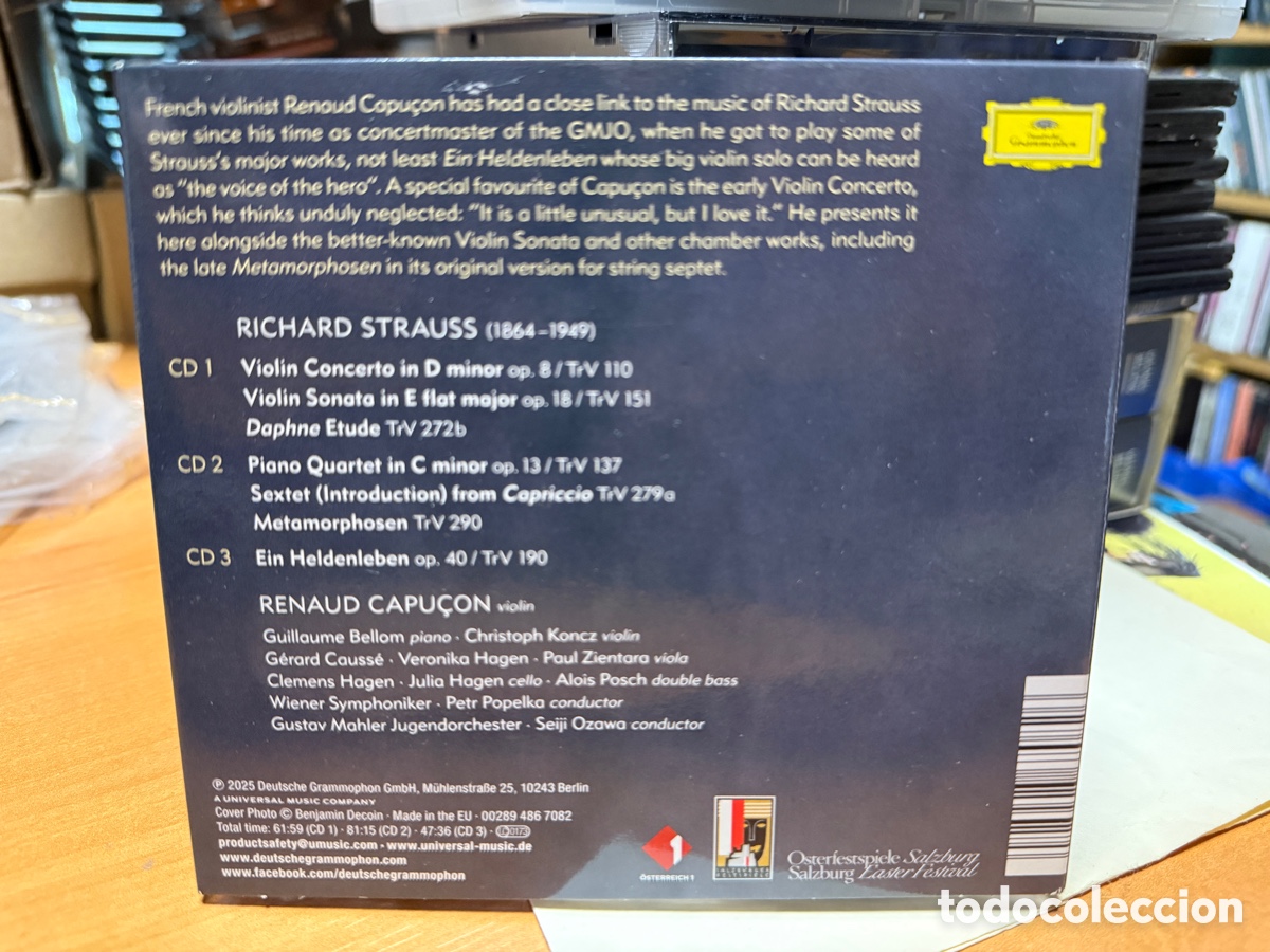 CDs de m&uacute;sica: Richard Strauss - Renaud Capu&ccedil;on (3xCD) - Foto 3