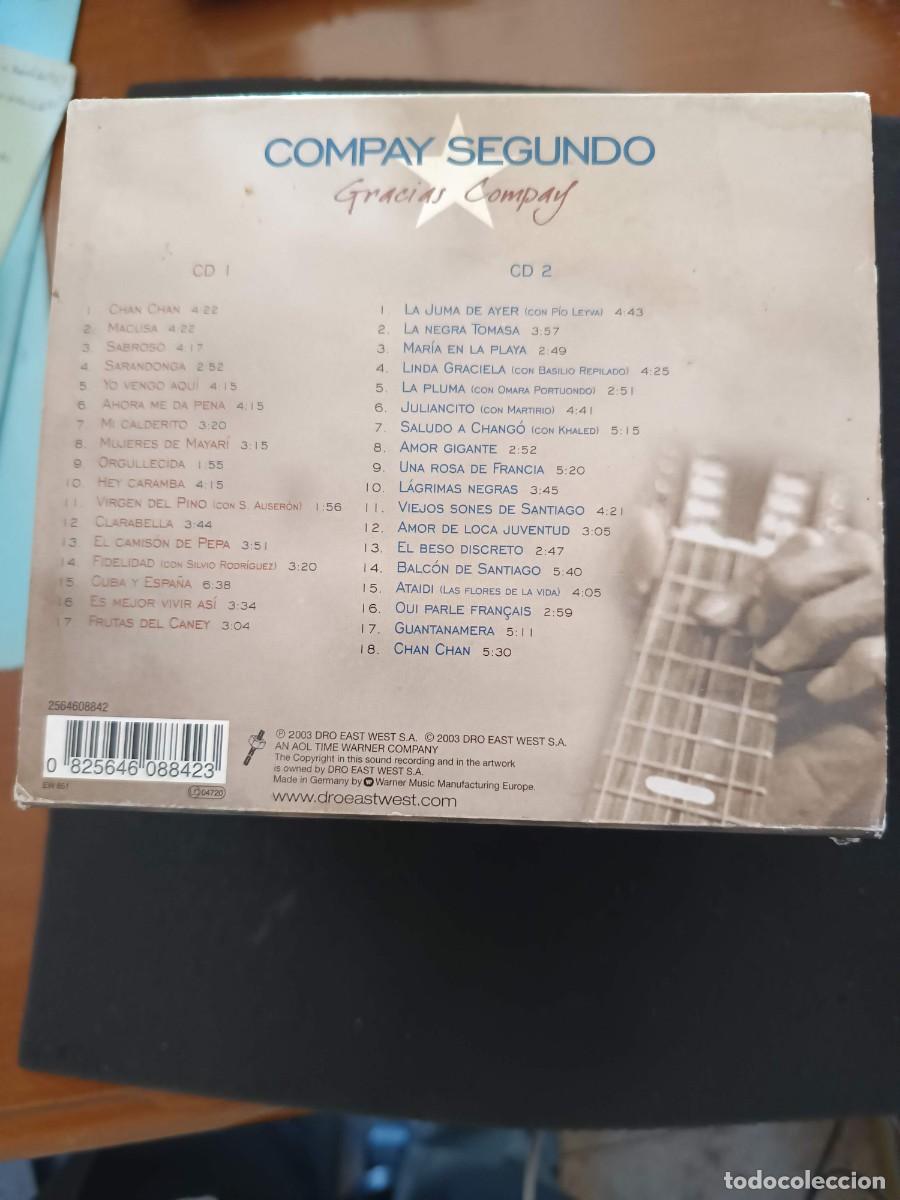 CDs de m&uacute;sica: 2 CD. COMPAY SEGUNDO. GRACIAS COMPAY. THE DEFINITIVE COLLECTION - Foto 2
