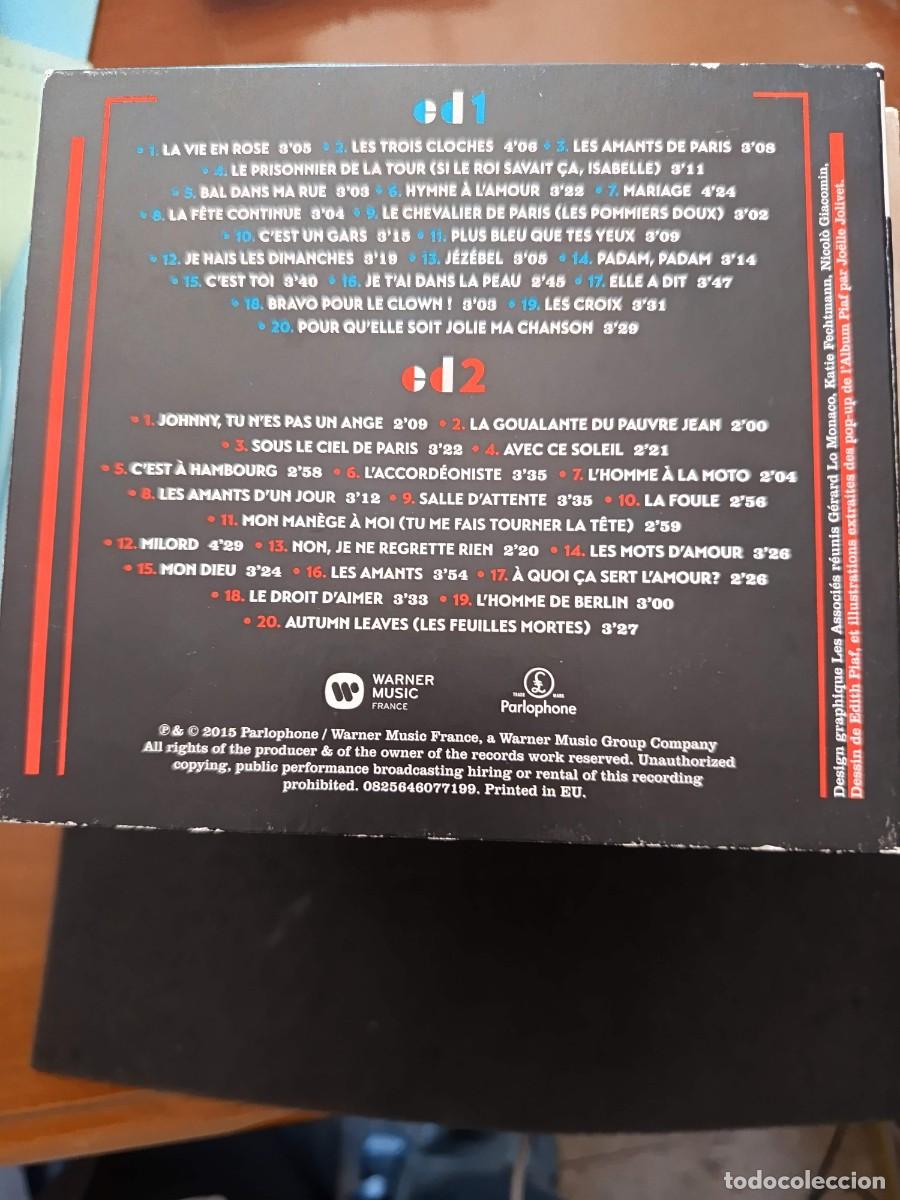 CDs de m&uacute;sica: 2 CD. EDITH PIAF. 100 ANNIVERSAIRE - Foto 2