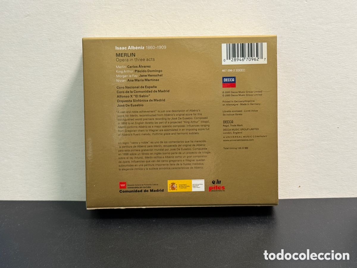 CDs de m&uacute;sica: Alb&eacute;niz - Jos&eacute; De Eusebio - Merlin (2xCD) - Foto 2