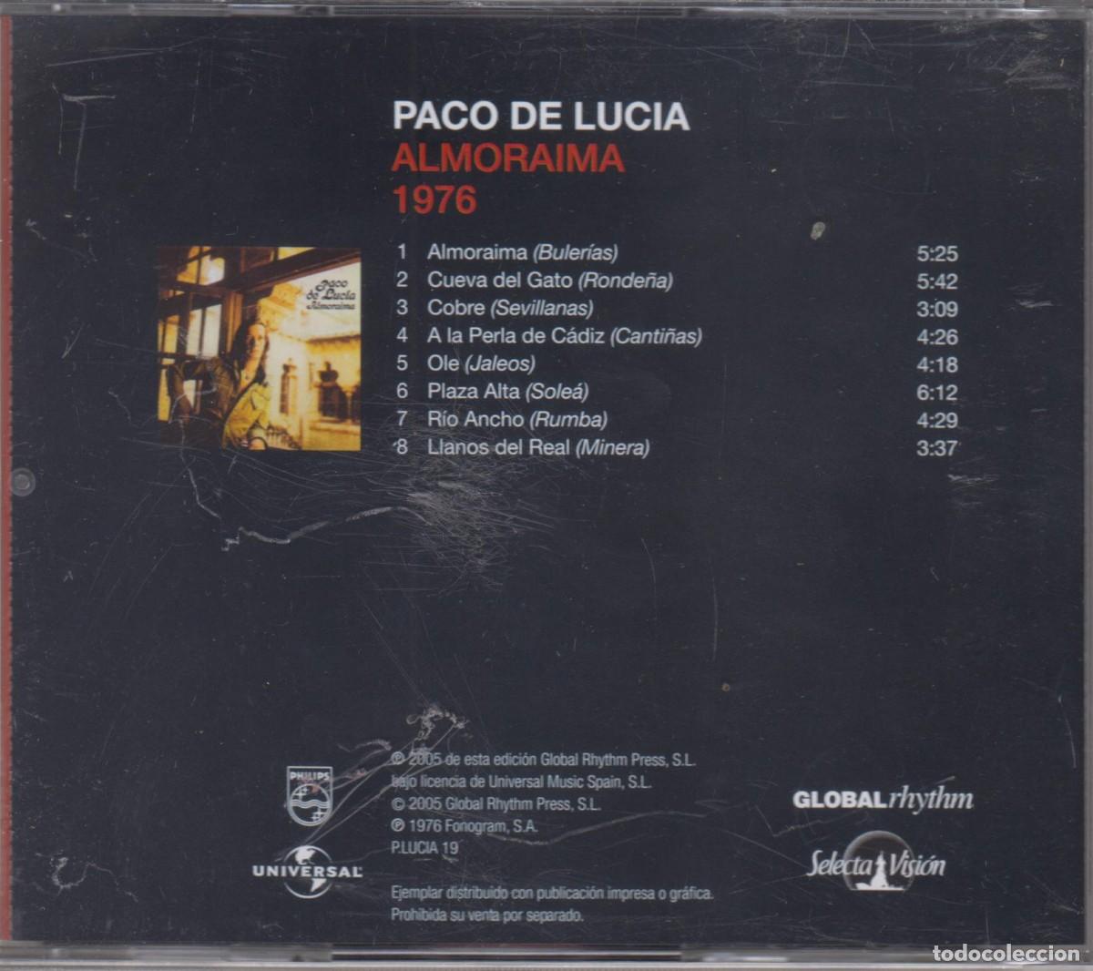 CDs de m&uacute;sica: Paco de Luc&iacute;a cd Almoraima 2005 - Foto 2