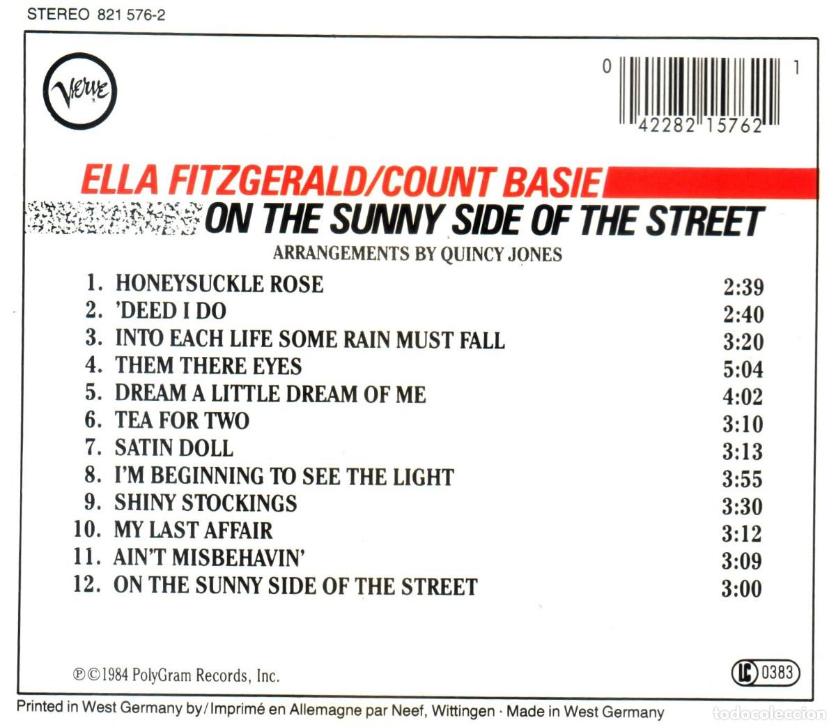 CDs de m&uacute;sica: G878 - ELLA FITZGERALD & COUNT BASIE. CD. - Foto 2