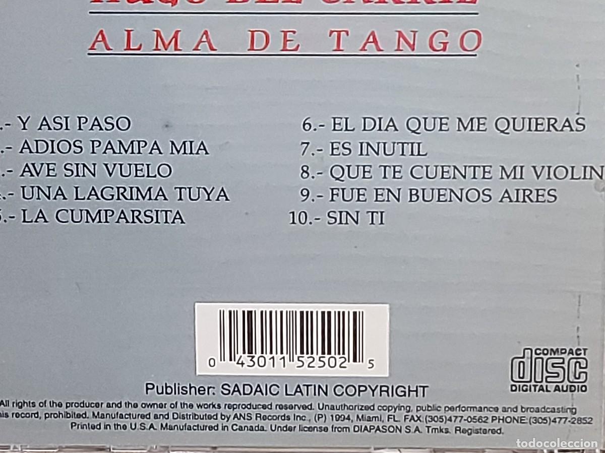 CDs de m&uacute;sica: HUGO DEL CARRIL | ALMA DE TANGO | CD 1994 | DE LUJO - Foto 4