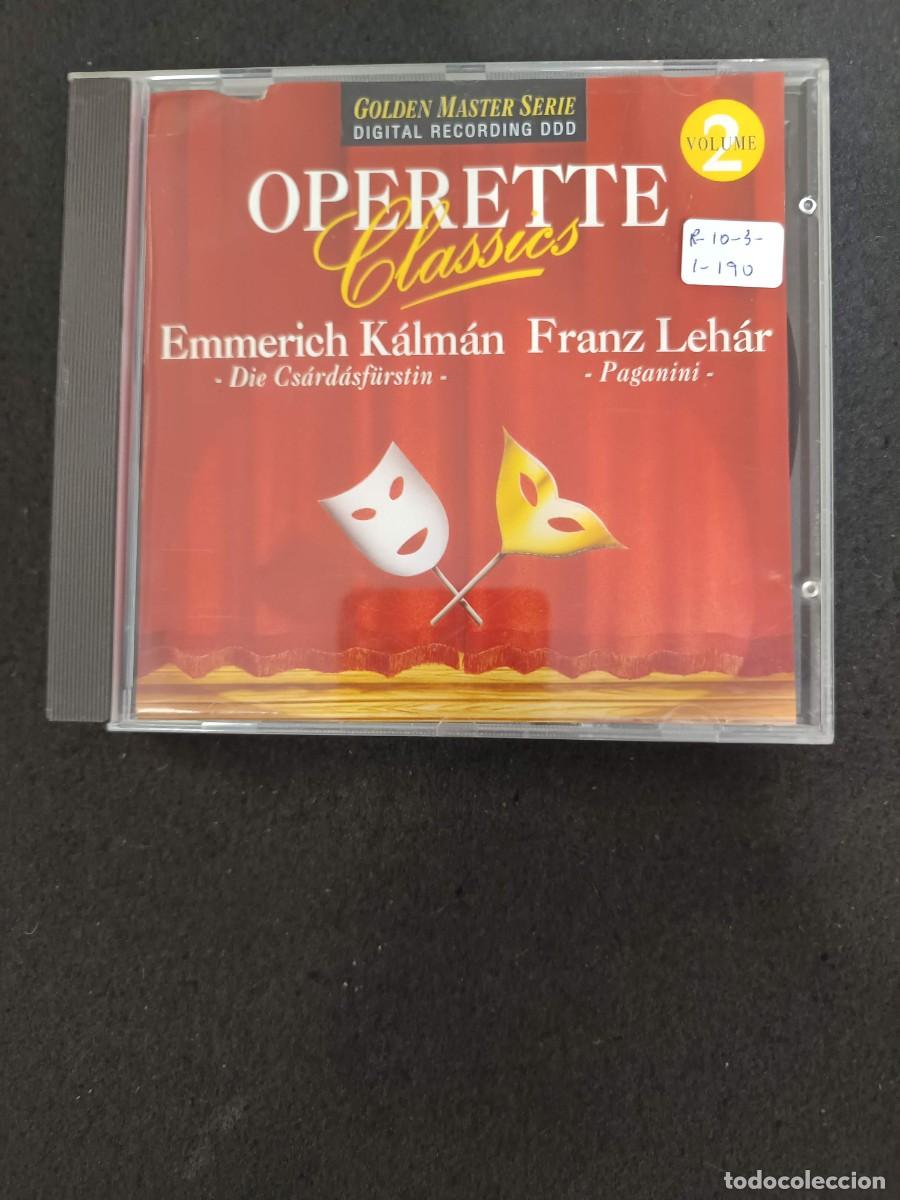 CDs de m&uacute;sica: OPERETTE CLASSICS, VOLUME 2. EMMERICH K&Aacute;LM&Aacute;N: DIE CS&Aacute;RD&Aacute;SF&Uuml;RSTIN / FRANZ LEH&Aacute;R: PAGANINI
