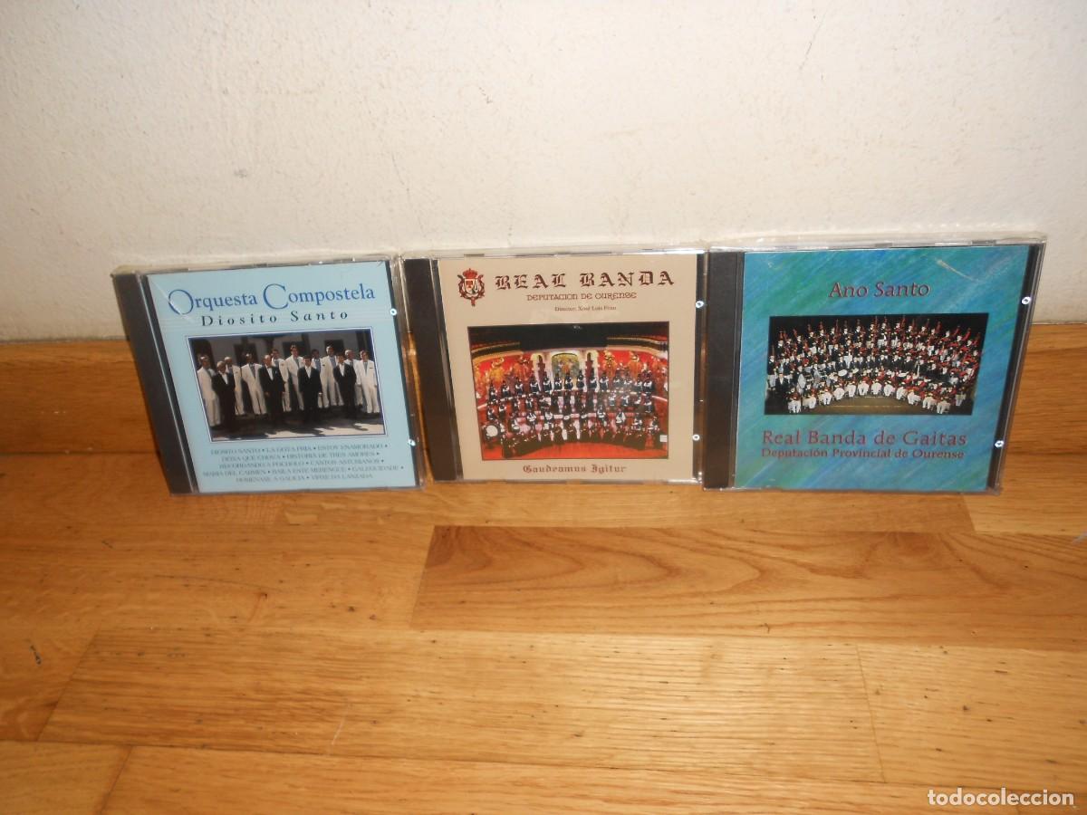 CDs de m&uacute;sica: ORQUESTA COMPOSTELA + REAL BANDA + REAL BANDA de GAITAS - 3 CDs de MUSICA GALLEGA / OURENSE