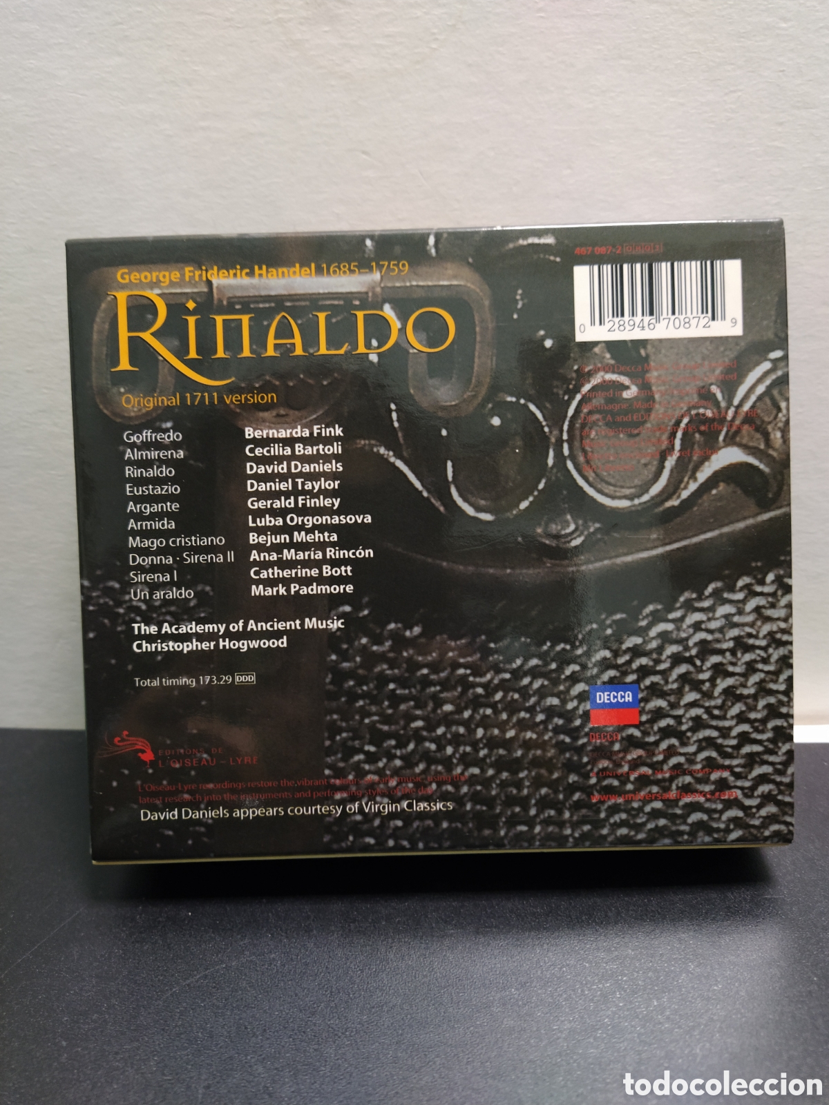 CDs de m&uacute;sica: Handel - Christopher Hogwood - Rinaldo (3xCD) - Foto 2